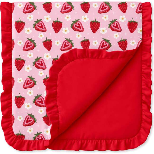 Strawberry Fields Ruffle Blanket