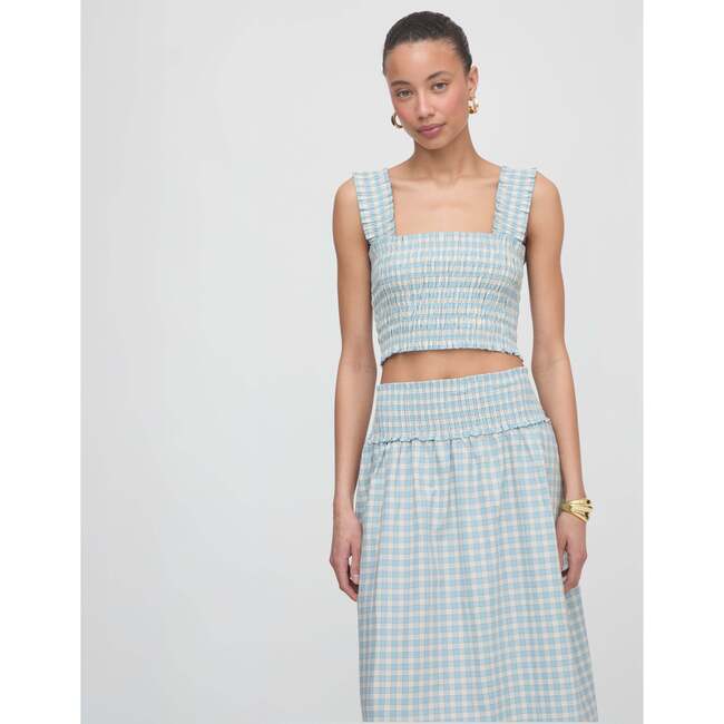 The Azalea Nap Top, Blue/Red Gingham