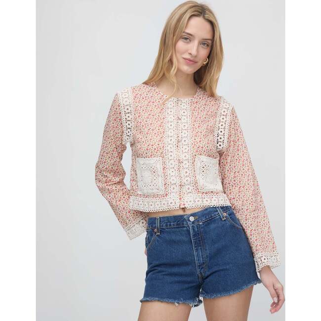 The Tory Top, Ivory Geo Ditsy