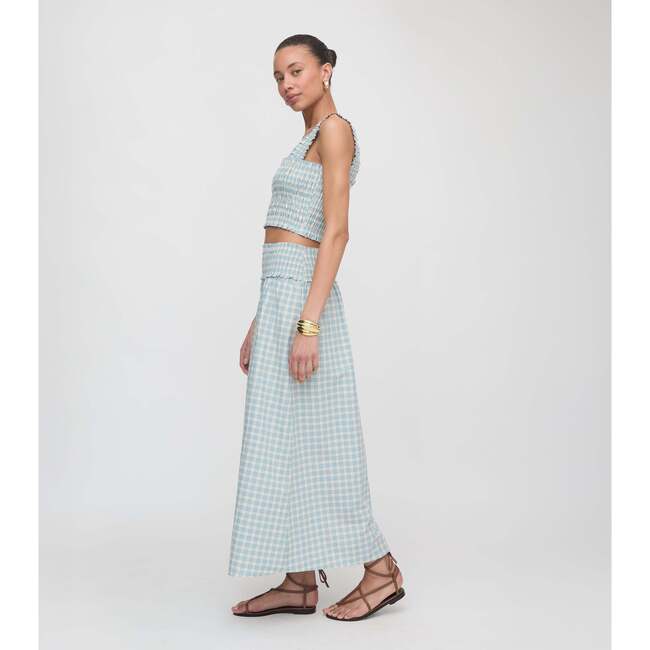 The Delphine Nap Skirt, Blue/Red Gingham - Dresses - 3