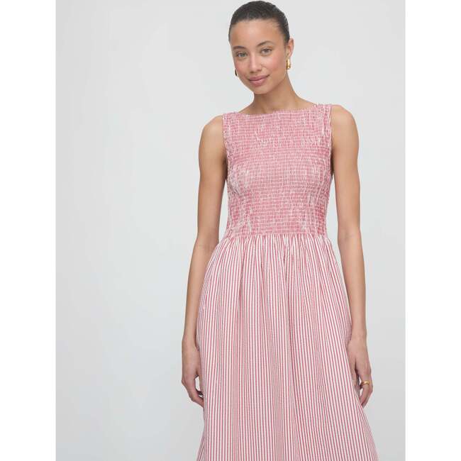 The Cosima Nap Dress, Red Ticking Stripe - Dresses - 3