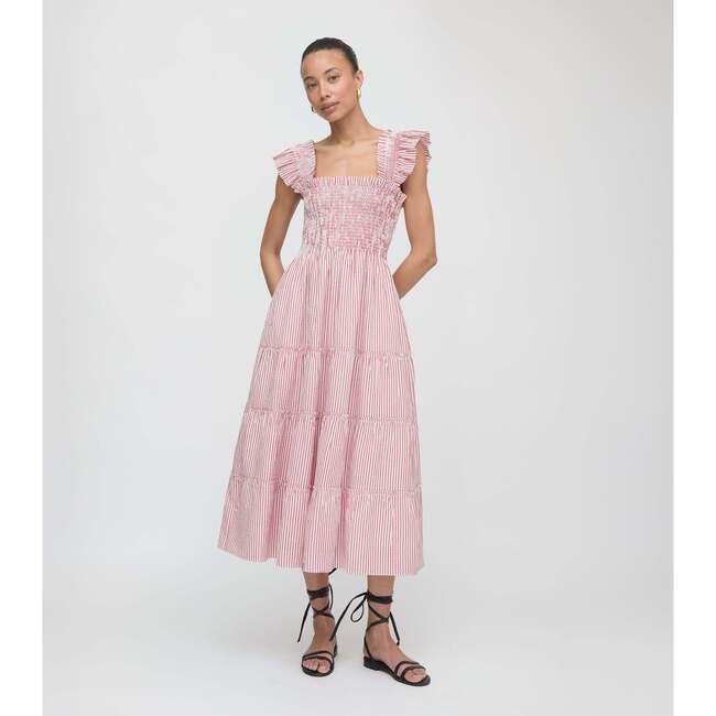 The Ellie Nap Dress, Red Ticking Stripe - Dresses - 3