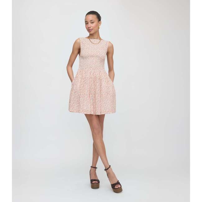 The Cosima Mini Nap Dress, Ivory Geo Ditsy