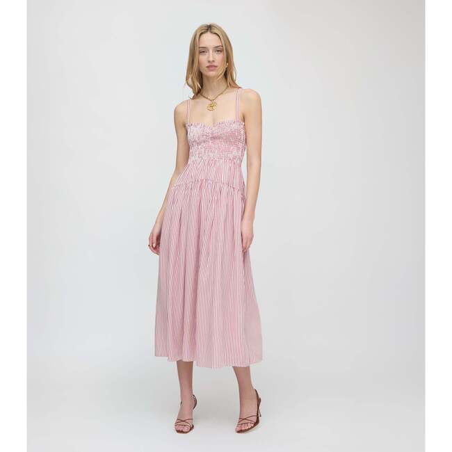 The Rebecca Nap Dress, Red Ticking Stripe