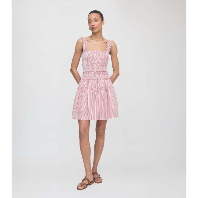 The Azalea Mini Nap Dress, Red Ticking Stripe - Dresses - 3