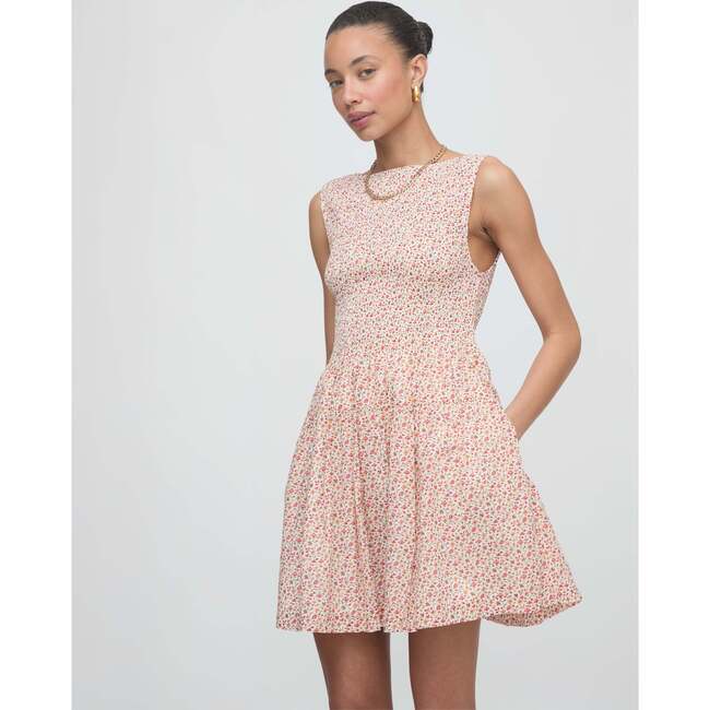 The Cosima Mini Nap Dress, Ivory Geo Ditsy - Dresses - 3