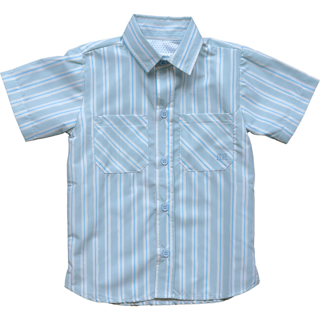 Sporting Shirt in Stripe In Blue Jay
