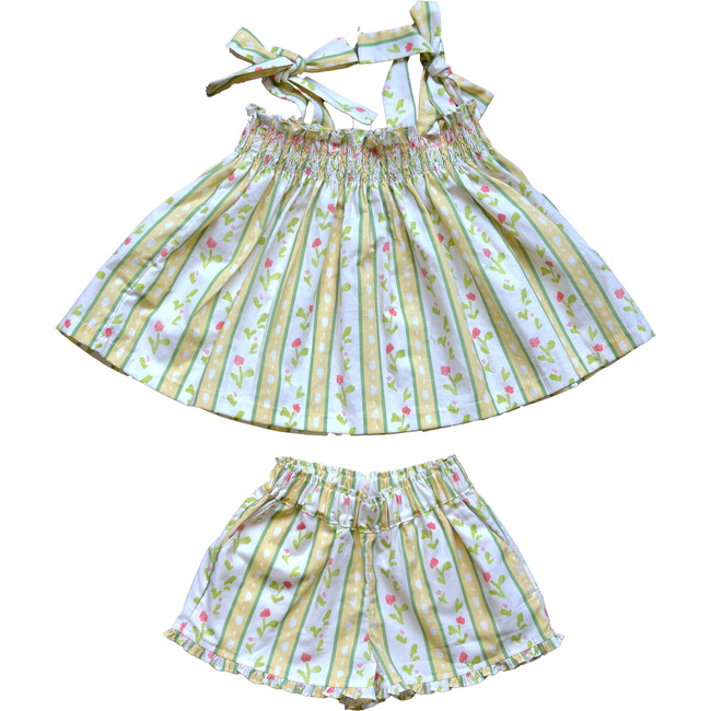 Teatime Set in Vivian Stripe In Daffodil