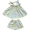 Teatime Set in Vivian Stripe In Daffodil - Mixed Apparel Set - 1 - thumbnail