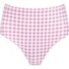 women's blush gingham high waist bikini bottom - Two Pieces - 1 - thumbnail