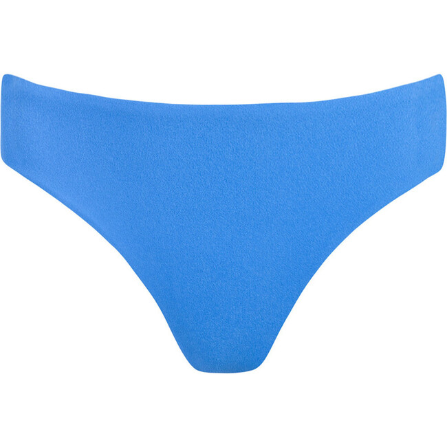 women's deep sea blue terry mid rise bikini bottom