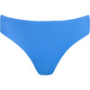 women's deep sea blue terry mid rise bikini bottom - Two Pieces - 1 - thumbnail