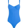women's deep sea blue terry one piece - One Pieces - 1 - thumbnail