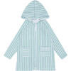 unisex tamarin stripe french terry hooded zipper coverup - Cover-Ups - 1 - thumbnail