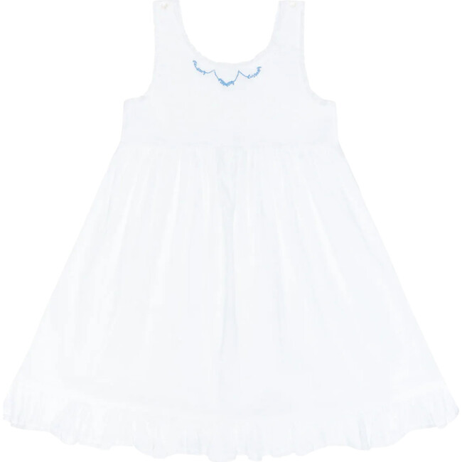 girls shell white simple dress