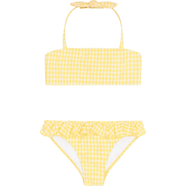 girls soleil gingham halter bikini