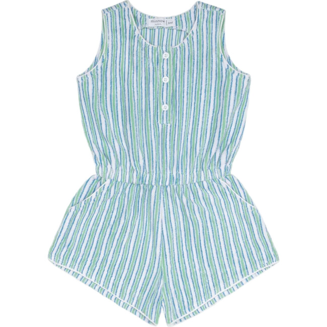 girls tamarin stripe french terry romper