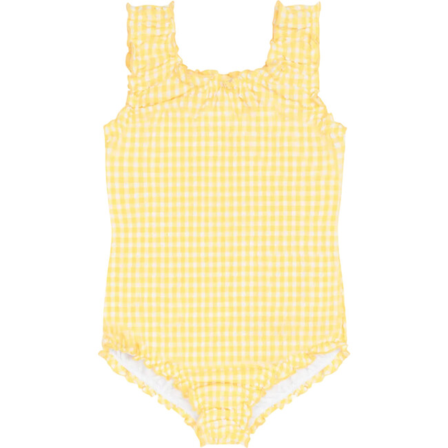 girls soleil gingham scoop neck one piece