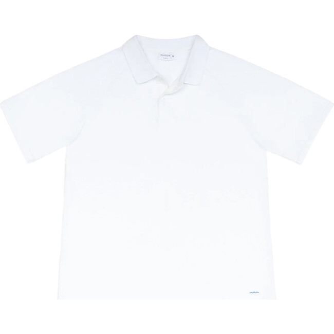 men's shell white french terry polo