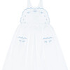 girls shell white cross back pinafore dress - Dresses - 1 - thumbnail