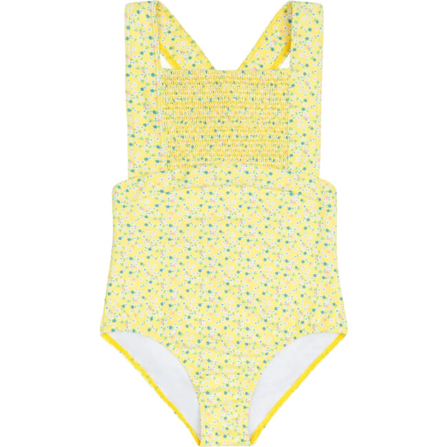 girls petite fleur smocked bib one piece