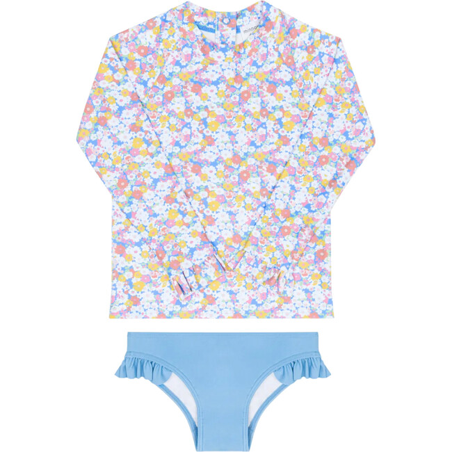 girls jasmine blossom ruffle rashguard set
