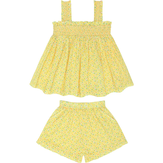 girls petite fleur top and short set