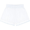 women's white scalloped short - Shorts - 1 - thumbnail