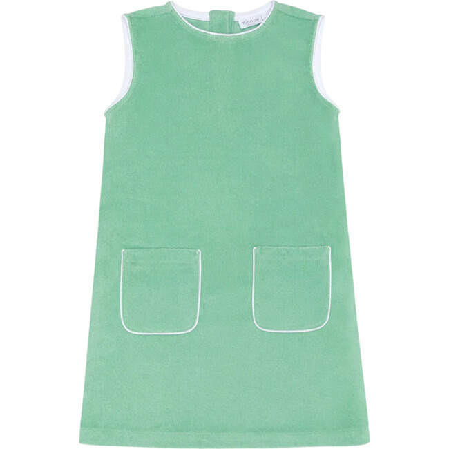 girls gustavia green french terry simple dress