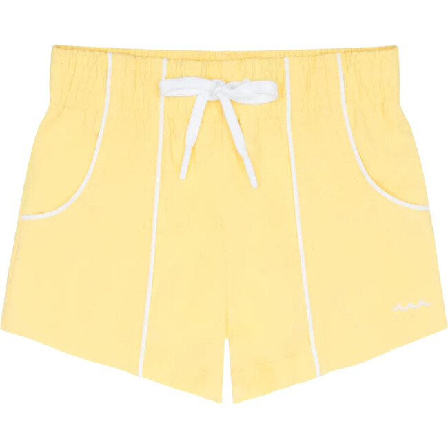 boys soleil yellow panelled boardie