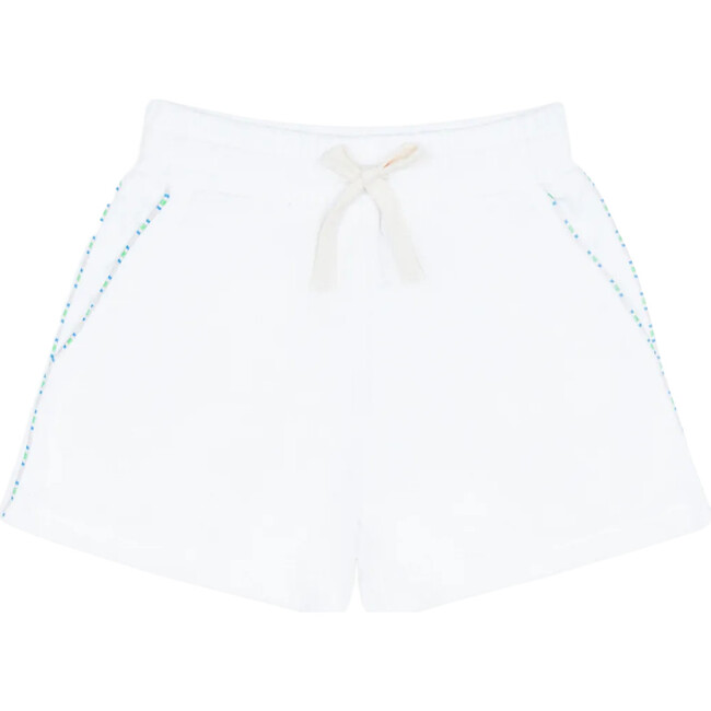 boys shell white french terry short