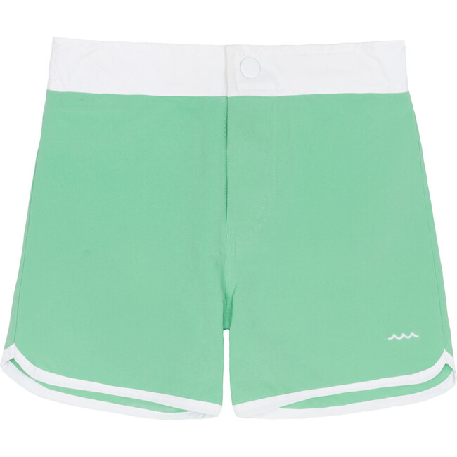 boys gustavia green board shorts