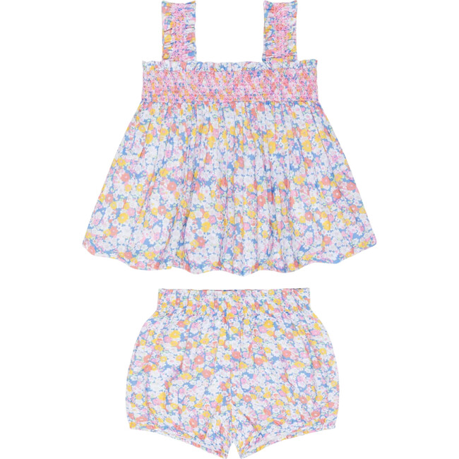 baby girls jasmine blossom smocked top and bloomer set