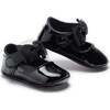 Seraphina Bow Baby Shoes, Black - Booties - 1 - thumbnail