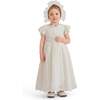 Velloria Lace Christening Dress with Bonnet, White - Dresses - 1 - thumbnail