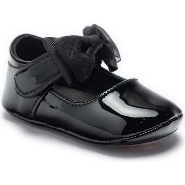 Seraphina Bow Baby Shoes, Black