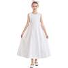 Sylvarra Sleeveless Formal Dress with Headband, White - Dresses - 1 - thumbnail