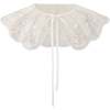 Sequin Lace Stole, White - Scarves - 1 - thumbnail