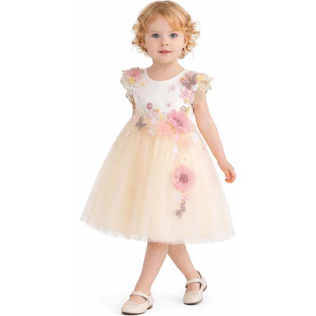 Rosslyn Tulle Bow Dress, Cream