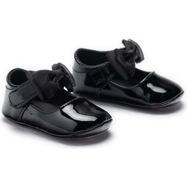 Seraphina Bow Baby Shoes, Black - Booties - 3