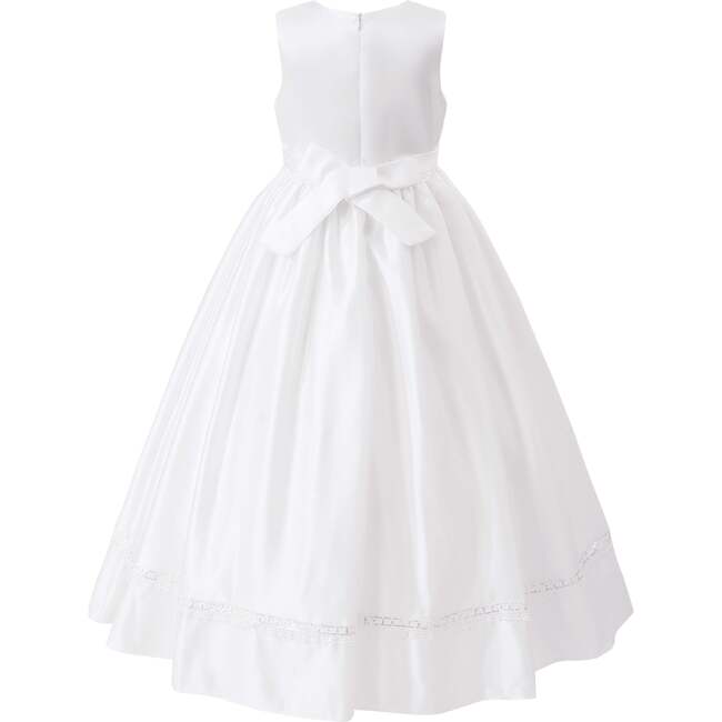 Sylvarra Sleeveless Formal Dress with Headband, White - Dresses - 3