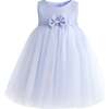 Oravelle Lace Petal Gown, Blue - Dresses - 2