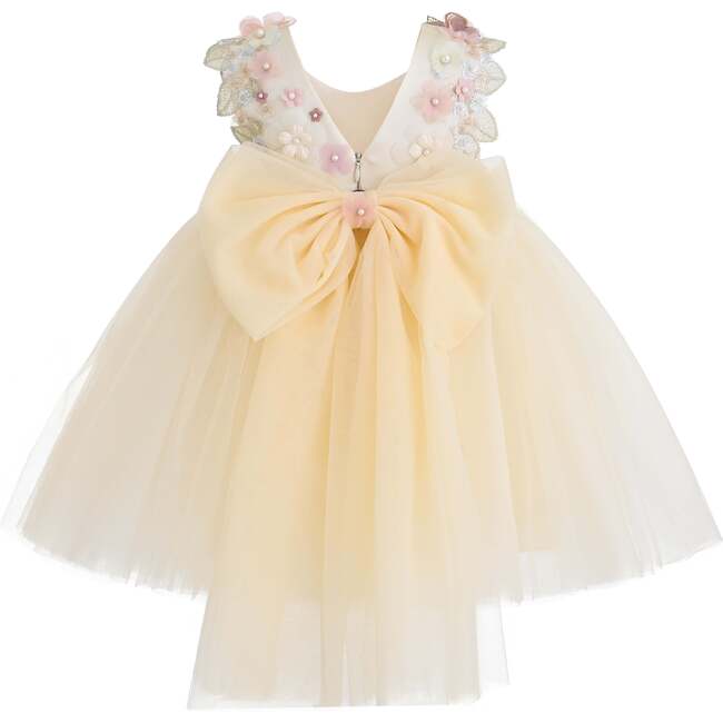 Rosslyn Tulle Bow Dress, Cream - Dresses - 3