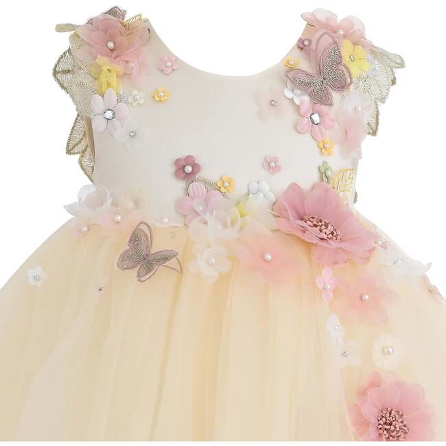 Rosslyn Tulle Bow Dress, Cream - Dresses - 4