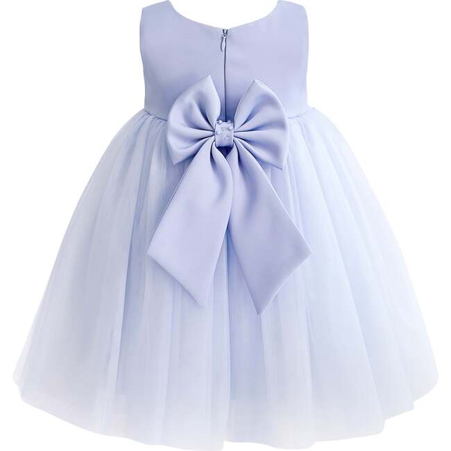 Oravelle Lace Petal Gown, Blue - Dresses - 3