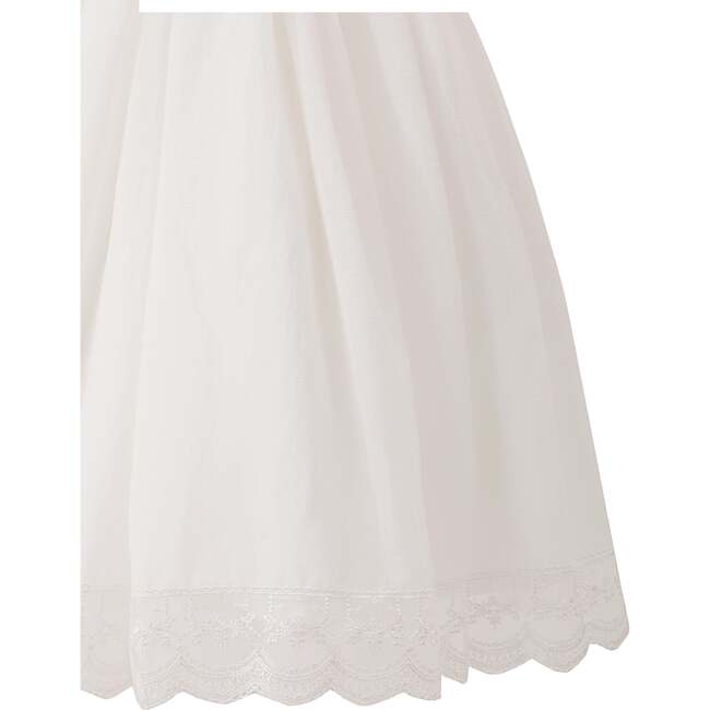 Montessa Formal Dress with Lace Trim, White - Dresses - 4
