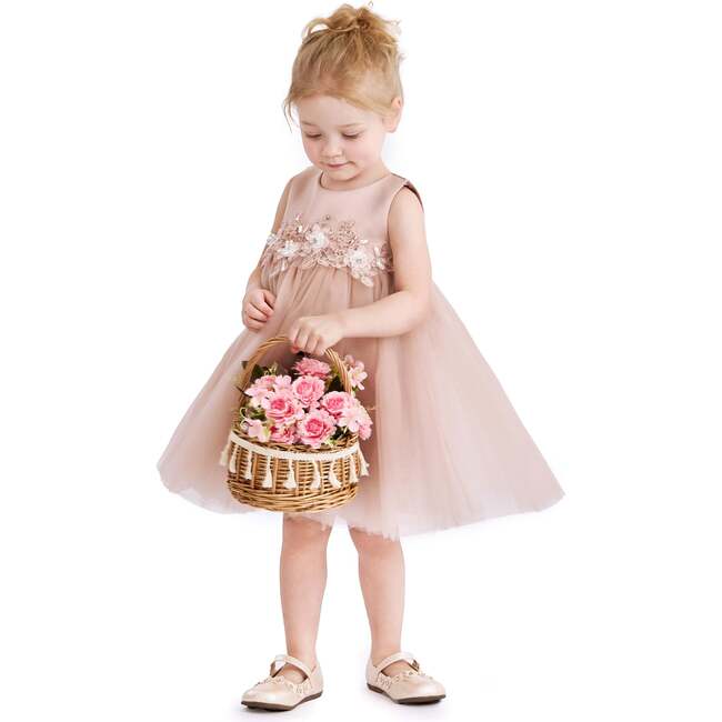 Zinara Ribbon Bloom Gown, Rose - Dresses - 5