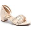 Liora Rhinestone Sandals, Beige - Sandals - 2 - thumbnail