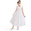 Sylvarra Sleeveless Formal Dress with Headband, White - Dresses - 5 - thumbnail