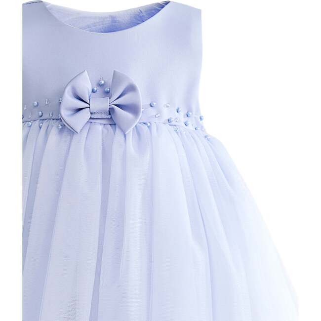 Oravelle Lace Petal Gown, Blue - Dresses - 4